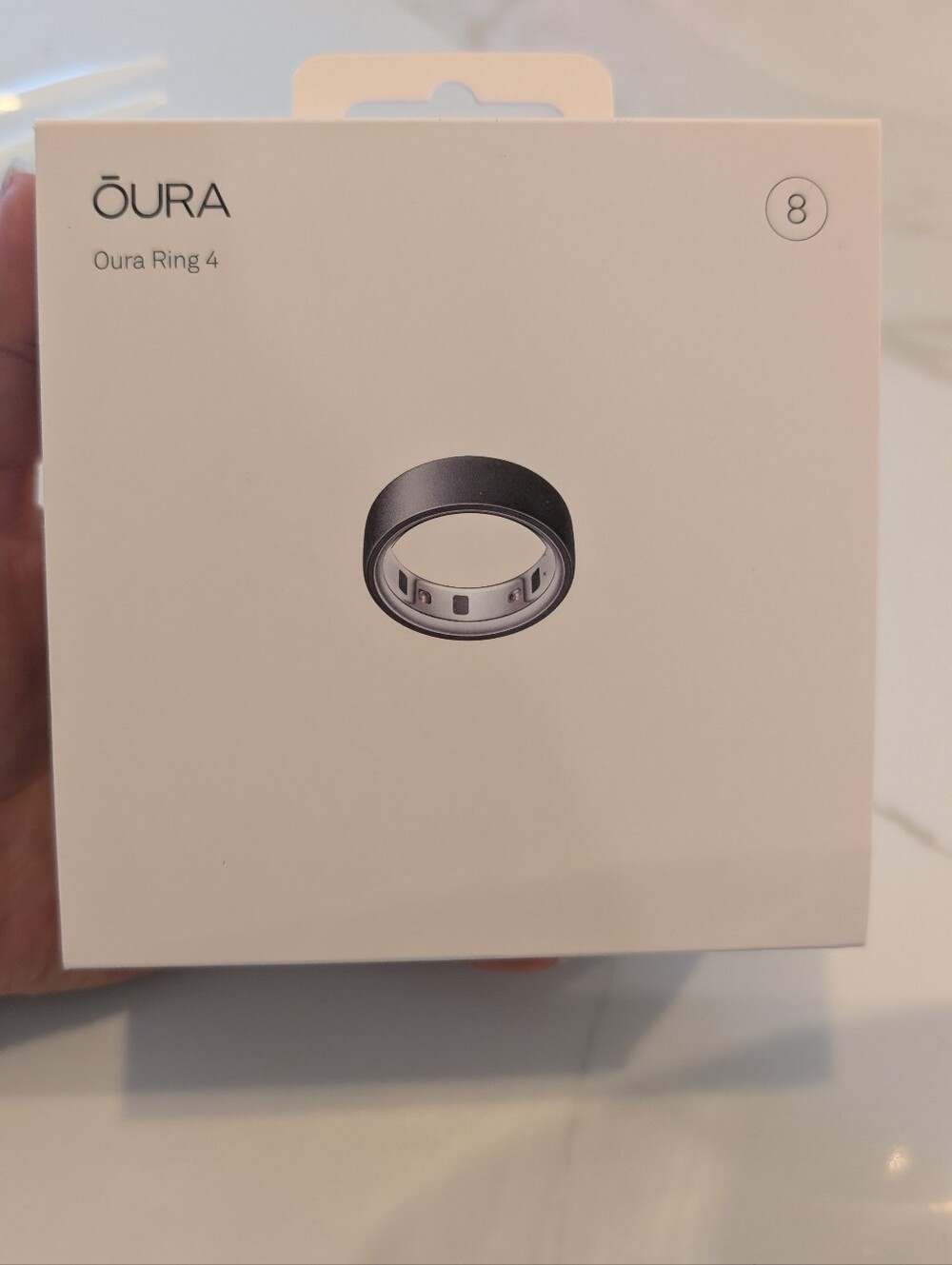 Brand new sealed never opened!OURA Ring 4 Size: 8 Color: Sleath/Black